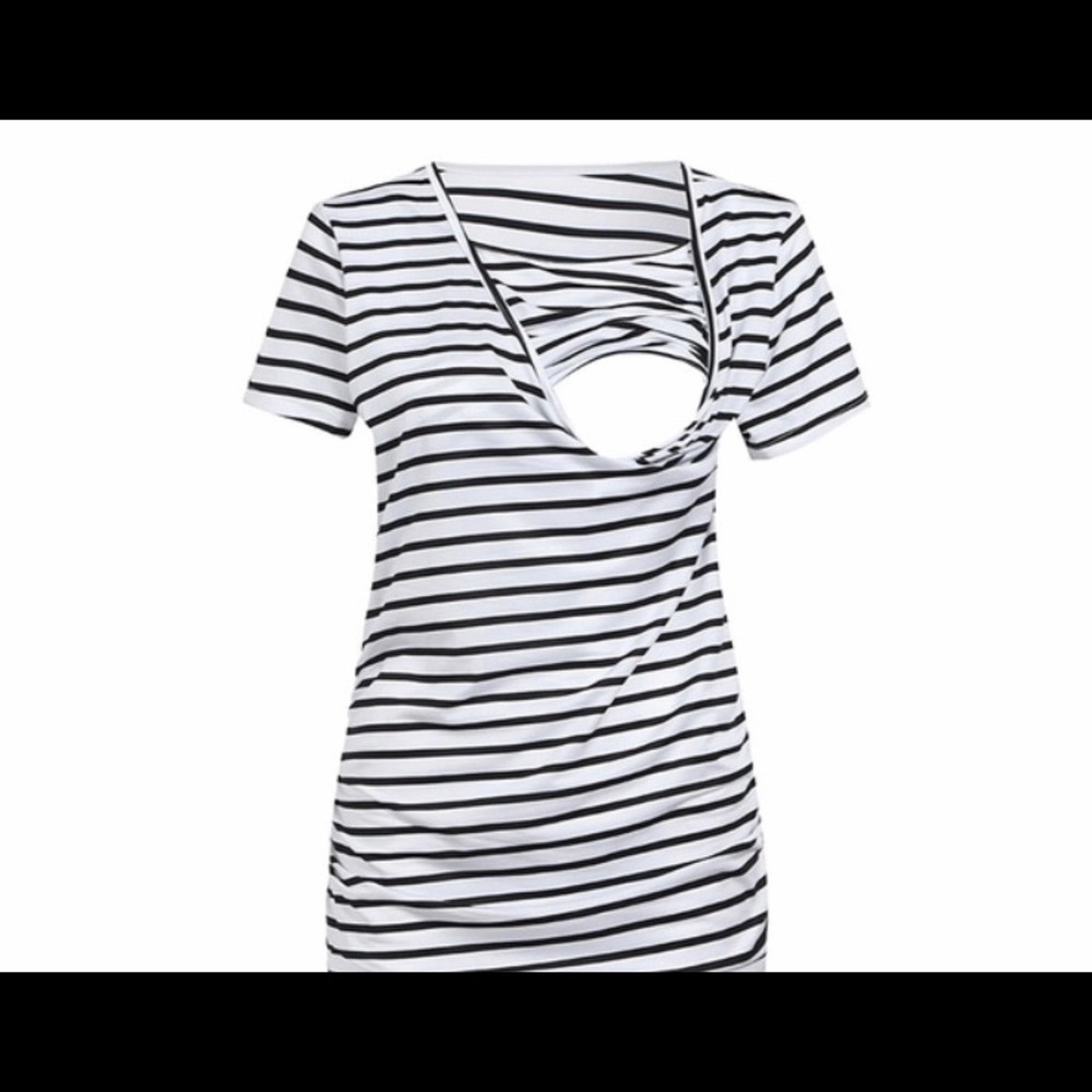 NWT striped nursing shirt